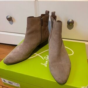 Franco Sarto Brown Suede Ankle Boots